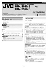 JVC HR-J291MS HR-J297MS VCR Owners Instruction Manual Reprint