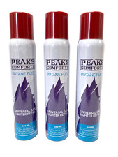 Peaks Comforts Butane Fuel Refill for Torch Lighter 150ml, 3 PACK