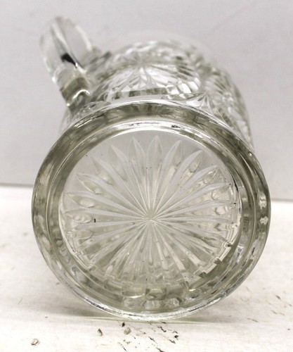 3 pc Vintage Cut Glass Clear Glassware 2 Qt.Pitcher+13.5" Serving Tray+11" Plate - Picture 4 of 8