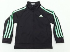 Adidas Unisex Kids Activewear Jacket Black Long Sleeve Zip Pockets 2T