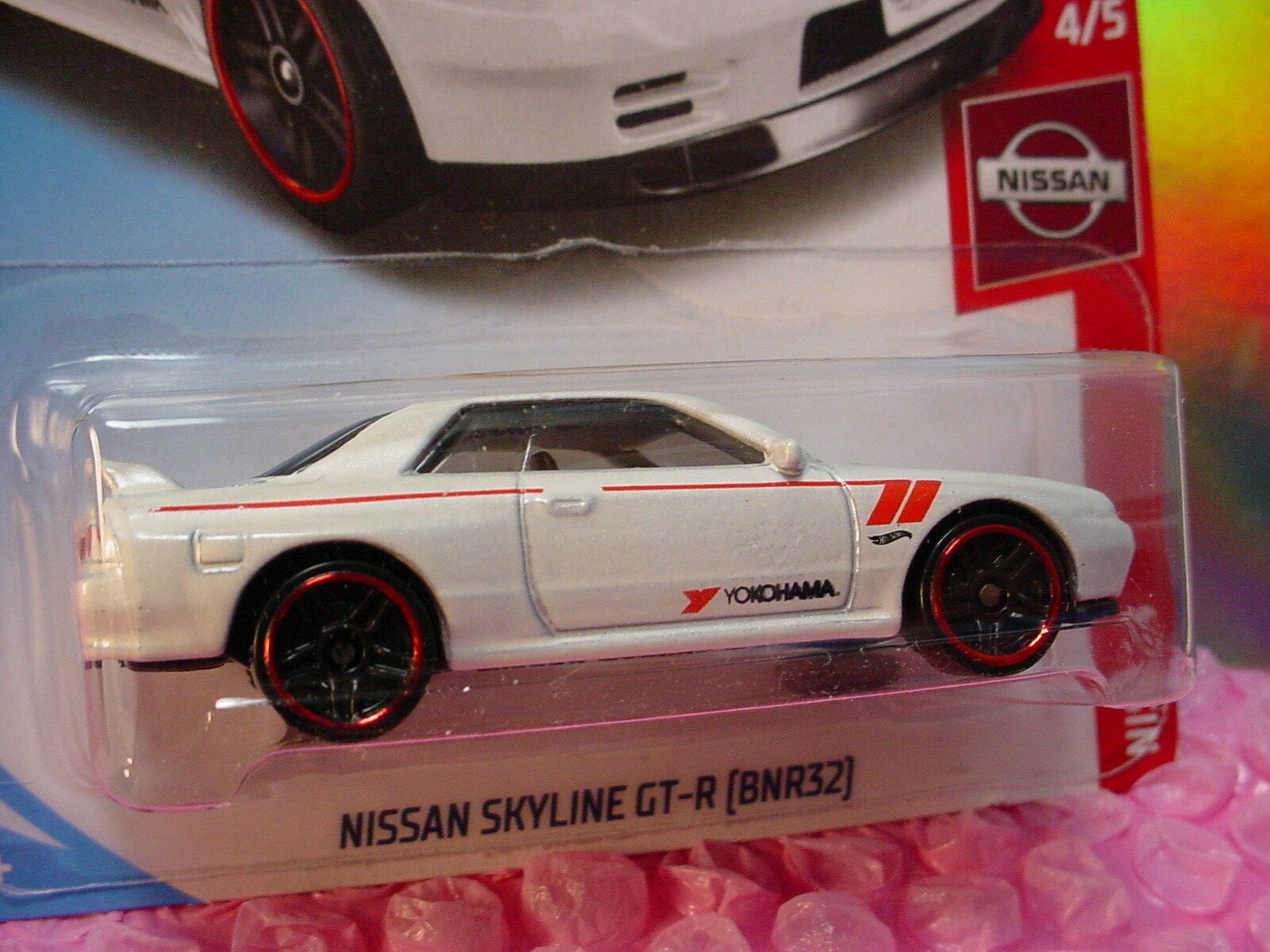 2019 i Hot Wheels NISSAN SKYLINE GT-R (BNR32) #1 ✰white;red