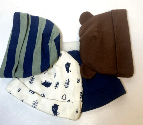 Gerber Baby 4 Pack Caps Size 0-6 Months Assorted Colors NWT - Picture 2 of 9