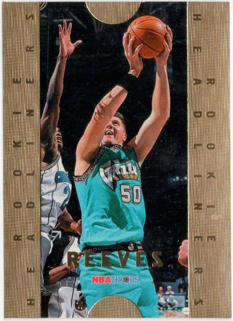 1996-97 NBA Hoops Rookie Headliner Bryant Reeves Insert Card #10