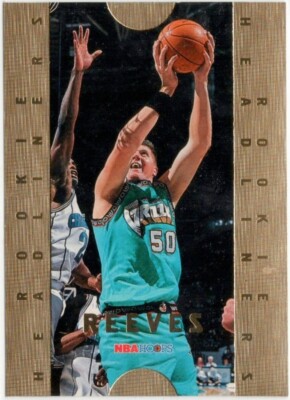 1996-97 NBA Hoops Rookie Headliner Bryant Reeves Insert Card #10