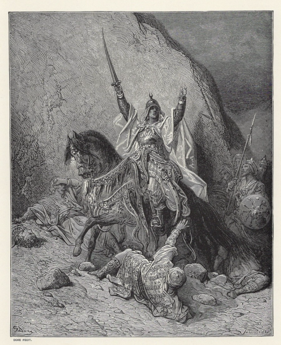 SALADIN ON HORSEBACK -Middle Eastern Warrior Gustave Dore 1894