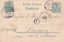DR  P 5 - von Pfaffendorf 1902 nach Belgien bedarfsgelaufen