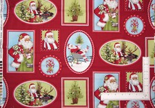 Holly Jolly Christmas Fabric Santa St Nick Scenes Robert Kaufman Cotton By Yard