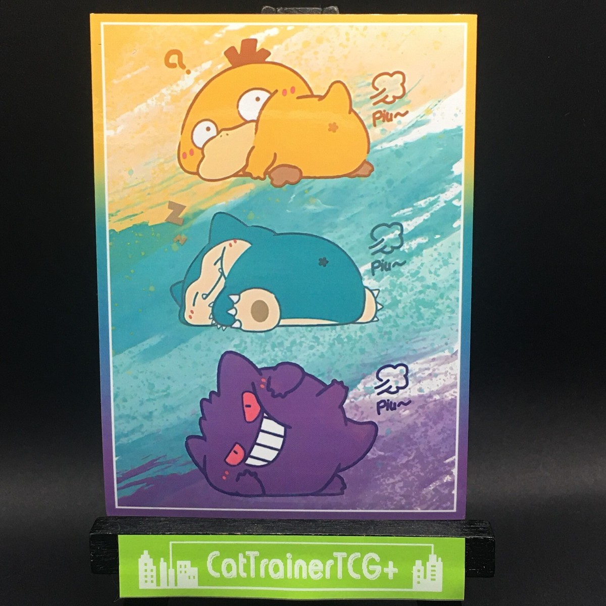 x1 Farting Psyduck Gengar Snorlax Sleeve Pokemon Center Japan