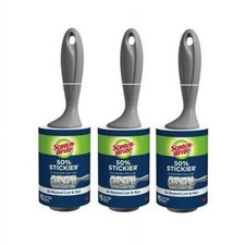 Scotch Brite 3M Lint Roller 50 Stickier 95 Sheets Pet Hair, Crumbs 3 Pack