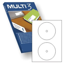 C/100 HOJAS ETIQUETAS CD/DVD O117 MULTI3. NUEVO. Envío URGENTE (IMOSVER) - Imagen 1 de 1
