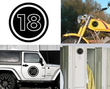 Number 18, Sticker Vinyl Version v02