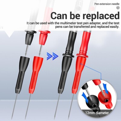 2Pcs Multimeter Test Extention Back Probe Needle Pins