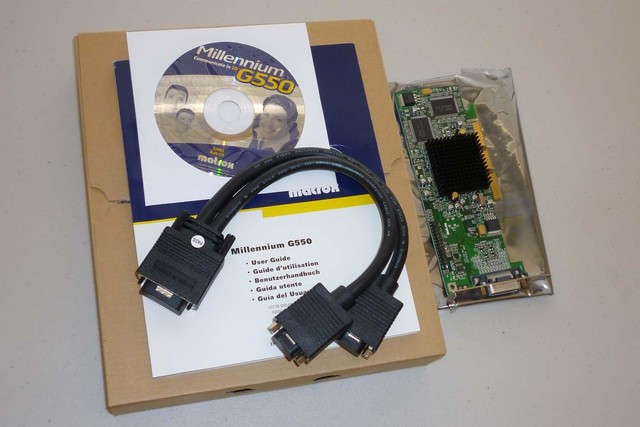 G55MADDL32DR NEW Matrox Millennium G550 AGP Graphic Video Card ; Dual monitor