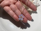 14k Gold Plated Natural Opal Necklace, Handmade
