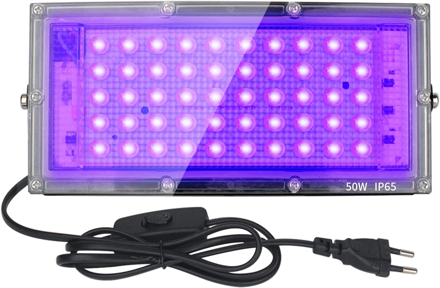 Faretto UV LED 50W Impermeabile IP65 - Luce Nera Professionale Feste