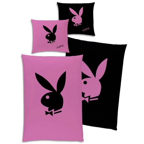 Linon Bettwäsche Playboy Bunny 135 x 200 + 80 x 80cm Bettzeug Bettbezug Renforcé - Bild 4 von 7