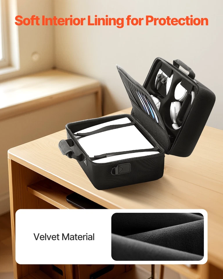 VEVOR Custodia da Trasporto PS5 Borsa da Viaggio per Console Accessori in EVA - Immagine 4 di 4