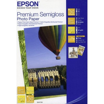Epson Premium Semigloss Photo Paper - Seidenmattfotopap # C13S041765