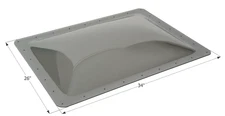 Icon Technologies 12122 - 26"W x 34"L Smoke Rectangular Outer Skylight
