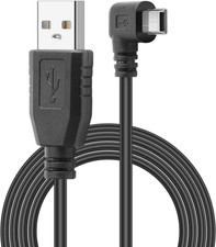 Mini USB Power Cable 90 Degree Right Angle - USB 2.0 A-Male to Mini-B Car