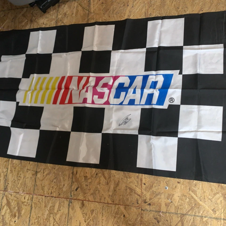 NASCAR Checkered Flag, Autographed By Greg Biffle, 61” X 34 1/2” See Description - Image 4 of 4