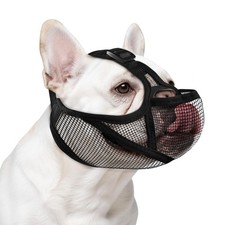 French Bulldog Muzzle, Adjustable, Soft Short Snout Dog Muzzles, w/ Eye Hole