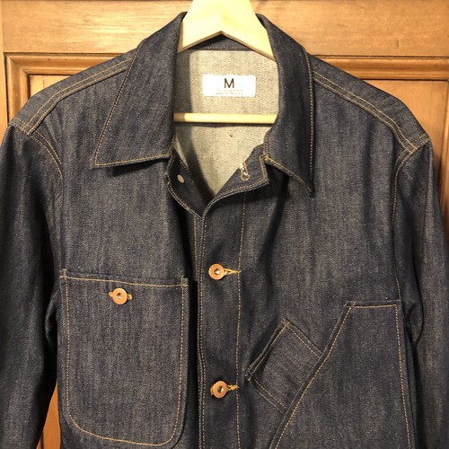 TELLASON Raw Blue Denim COVERALL JACKET Made In San Francisco Sz M - Picture 6 of 13