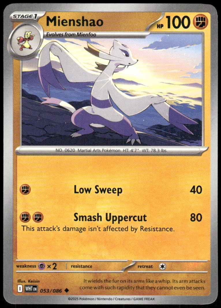 Mienshao Uncommon SV: White Flare 053/086 NM