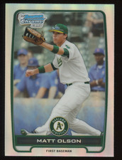 2012 Bowman Chrome 1st Matt Olson #BDPP20 Refractor Rookie Card RC Prospect [3]. rookie card picture