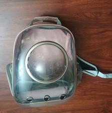Pink Pet Portable Carrier Backpack Space Capsule Travel Dog Cat Bag Transparent