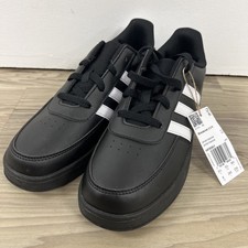adidas Breaknet 2.0K Sneakers Casual Sports Tennis Black White Youth 6 HP8961