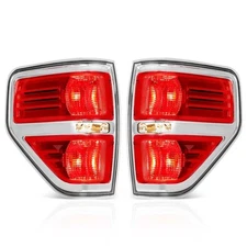 Tail Light Assembly for 09-14 Ford F150 F-150 Rear Chrome Brake Taillights
