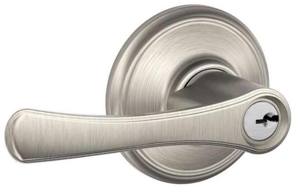 Schlage F51-VLA Nickel Avila Keyed Entry Door Lever Set