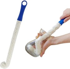 Long Bottle Brush Cleaner for Narrow Neck Bottles, Flexible Foam Bottle Clean...