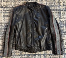 Vintage 70s AMF Harley-Davidson Cafe Racer Padded Leather Motorcycle Jacket 42