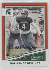 2017 Panini Classics Significant Signatures Orange 18/25 Malik McDowell Auto 0c2