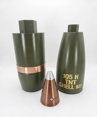 105MM M1 Artillery Shell TNT - Full Size Replica, Fake 3d Printed