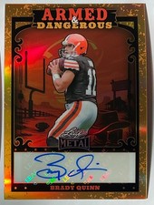 2026 Leaf Metal Brady Quinn Auto Autograph Armed Dangerous Prismatic Gold #d 1/1