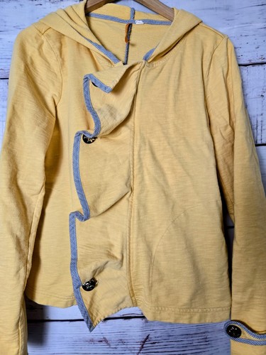 Anthropologie Saturday Sunday Damen Jacke Large gelb Off Kilter Rüschen kurz - Bild 2 von 8
