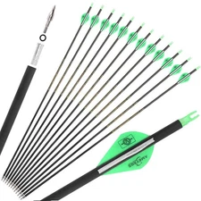 30" Pure Carbon Arrows Archery Practice Hunting Arrows Spine 300 350 400 500 ...