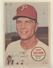 1967 Topps Poster Inserts Johnny Callison #14 1m8