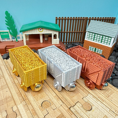Wooden Railway  Olympics Train Gold, Silver Bronze Custom Made Thomas & Friends