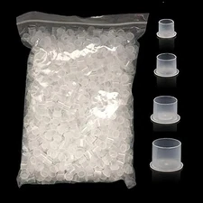 1000pcs Plastic Tattoo Ink Cups Caps Clear self standing Ink Caps Tattoo Pigment