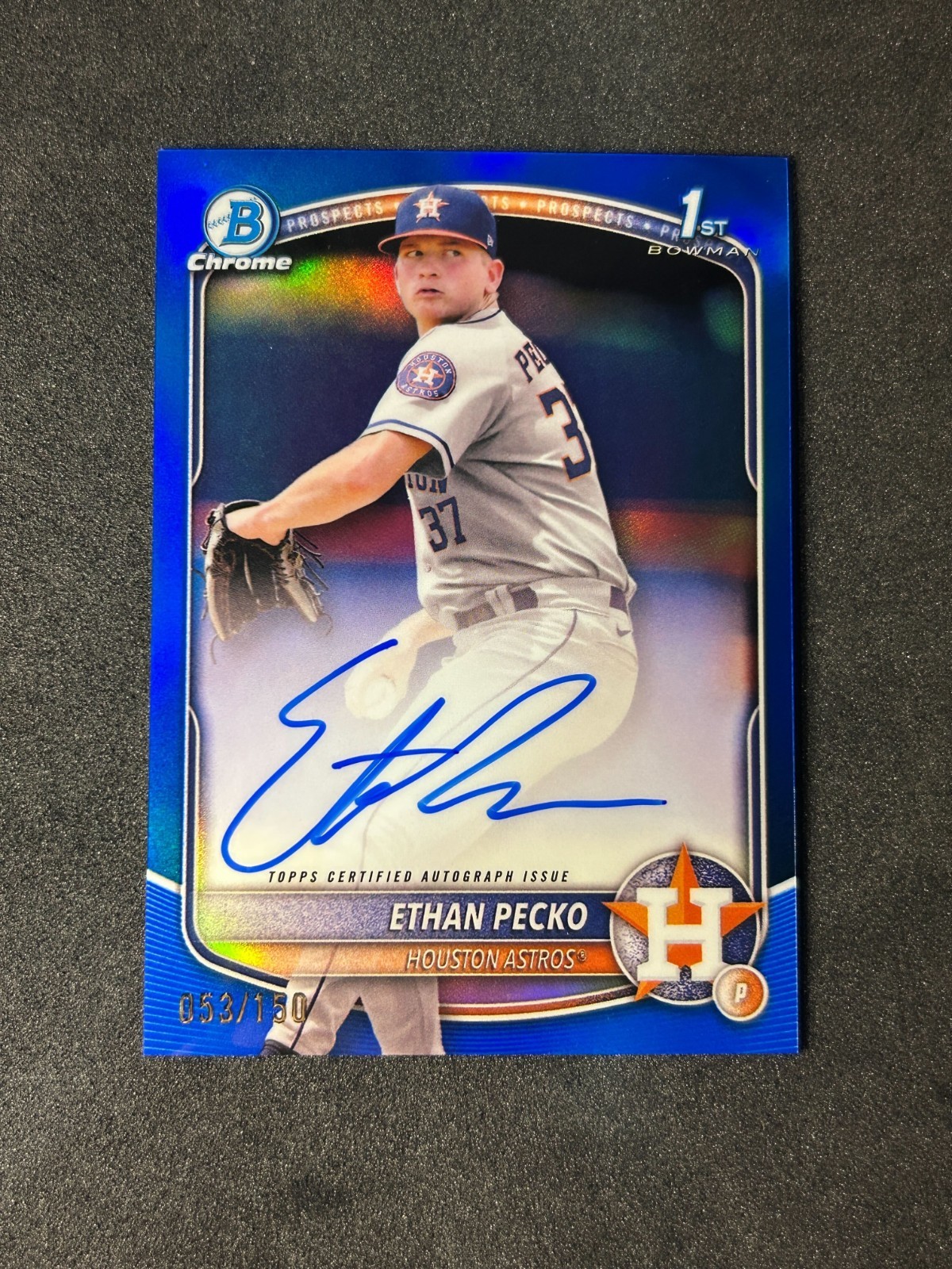 Ethan Pecko 2025 Bowman Chrome Prospect Blue Auto /150 #CPA-EPE
