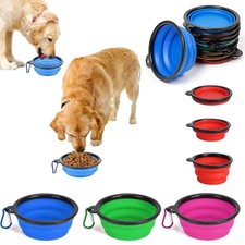 Portable Collapsible Foldable Pet Dog Bowl for Food  Water Bowls Dish Travel