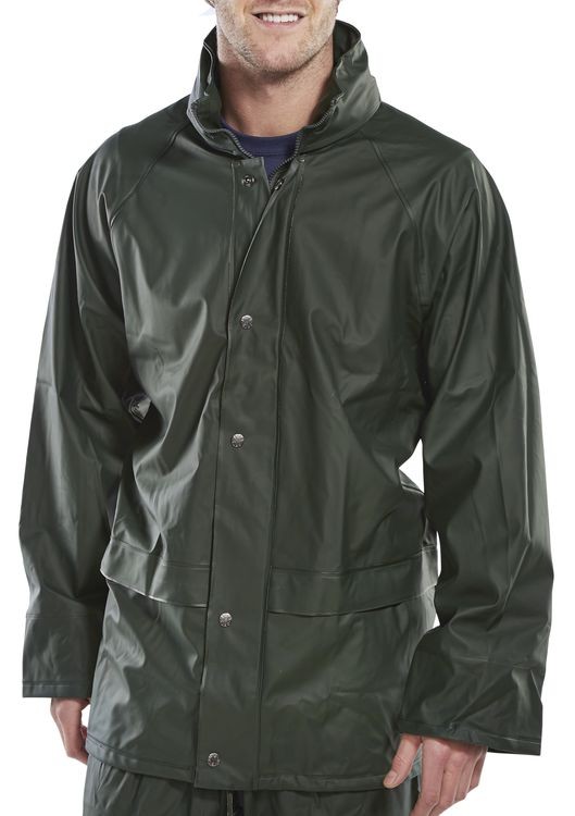Beeswift Super Pu Jacket Olive Green Size XXL