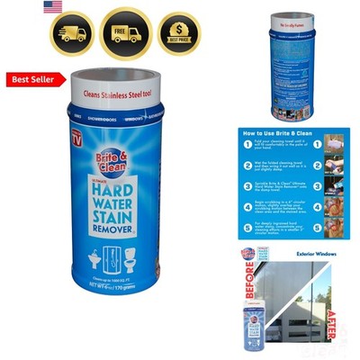 Bright & Clean Ultimate Hard Water Stain Remover for Glass, Shower Doors & Wi...