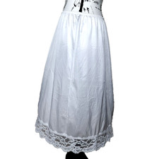 Vtg Vassarette Satin Lace Trim Half Slip Skirt White Womens 2XL Style 11-805