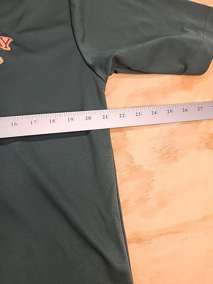 Six Flag Holiday In The Park Logo Green Polo Shirt Mens Large - Image 3 of 4