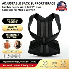 Adjustable Posture Corrector Low Back Support Shoulder Brace Belt for Men Women